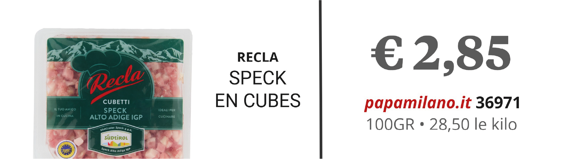 RECLA SPECK EN CUBES